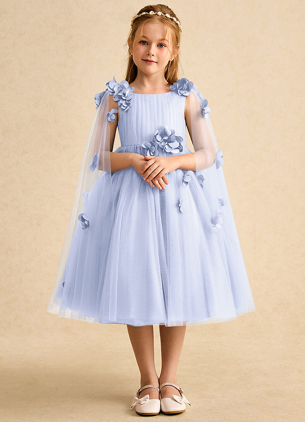 Azazie Staria Flower Girl Dresses Lavender Ball-Gown Ruched Tulle Dress image1