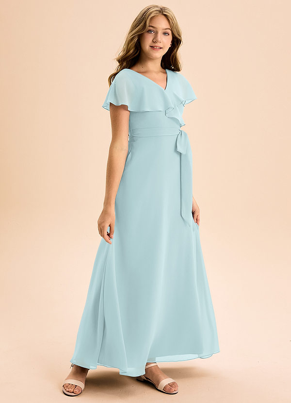 Azazie Lainey Junior Mist A-Line with Pockets Chiffon Dress image1
