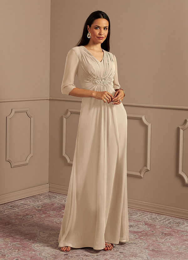 Azazie Yessica Mother of the Bride Dresses A-Line Sequins Chiffon Floor-Length Dress image1