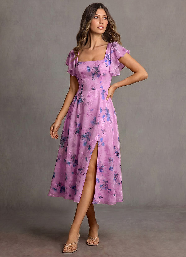 Halle Purple Midi Dress image1