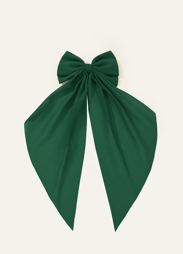 front Farblich passende Chiffon-Haarspange mit Schleife