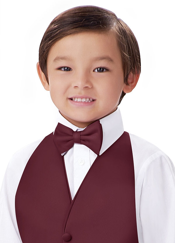 Boy's Matte Satin Pre-Tied Bow Tie front