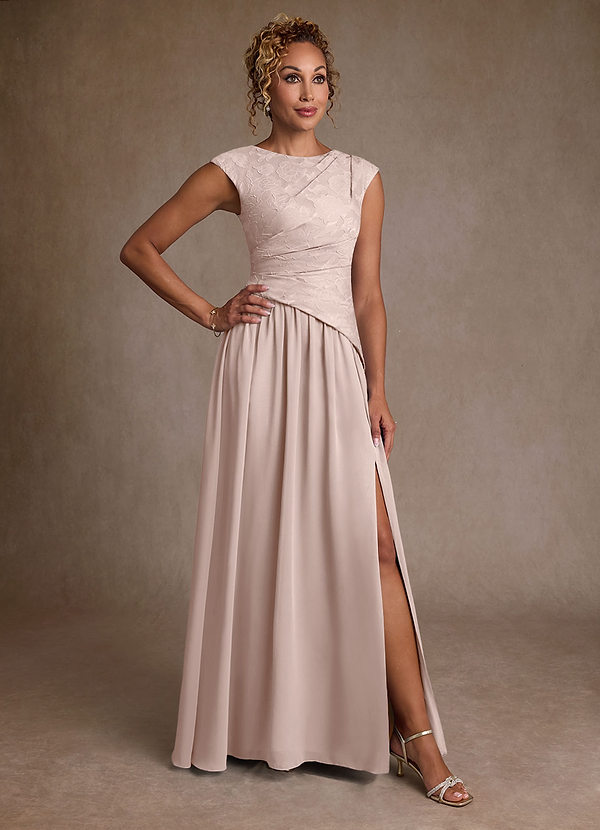 Azazie Kalleen Abiti da Mamma Sposa Abito A-Line in Chiffon Plissettato Rosa Rossore image1