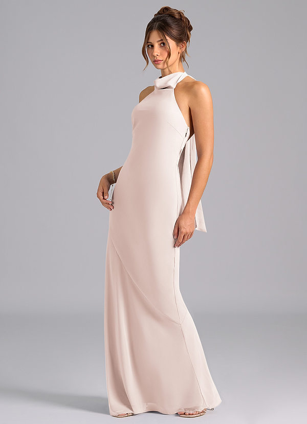 Azazie Velli Bridesmaid Dresses Rose Petal Mermaid Bow Chiffon Dress image1