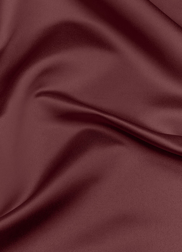 front Tissu satiné mat Azazie par cour Cabernet