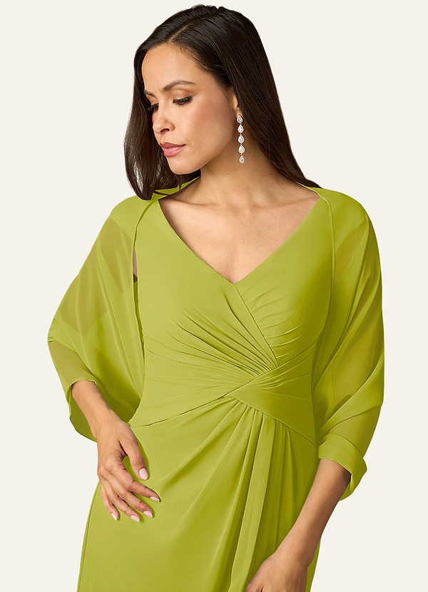 front Azazie Dopasowany kolor Sarah Chiffon Wrap