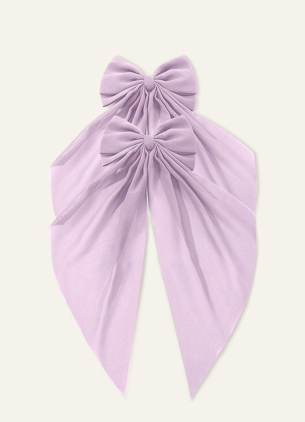 front Pinza para el cabello con lazo de gasa a juego (paquete de 2)