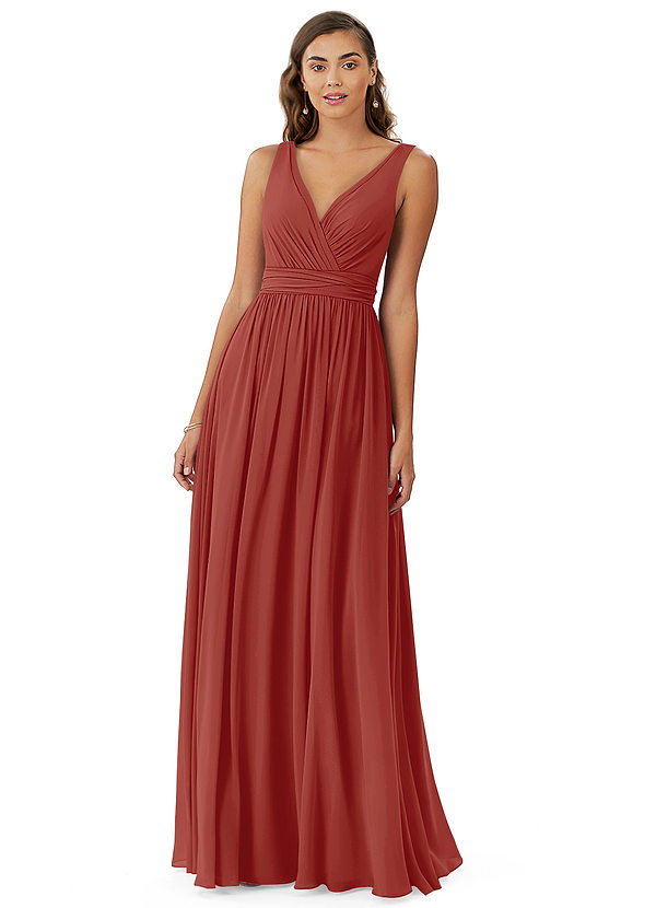 Terracotta Azazie Kora Bridesmaid Dresses Azazie