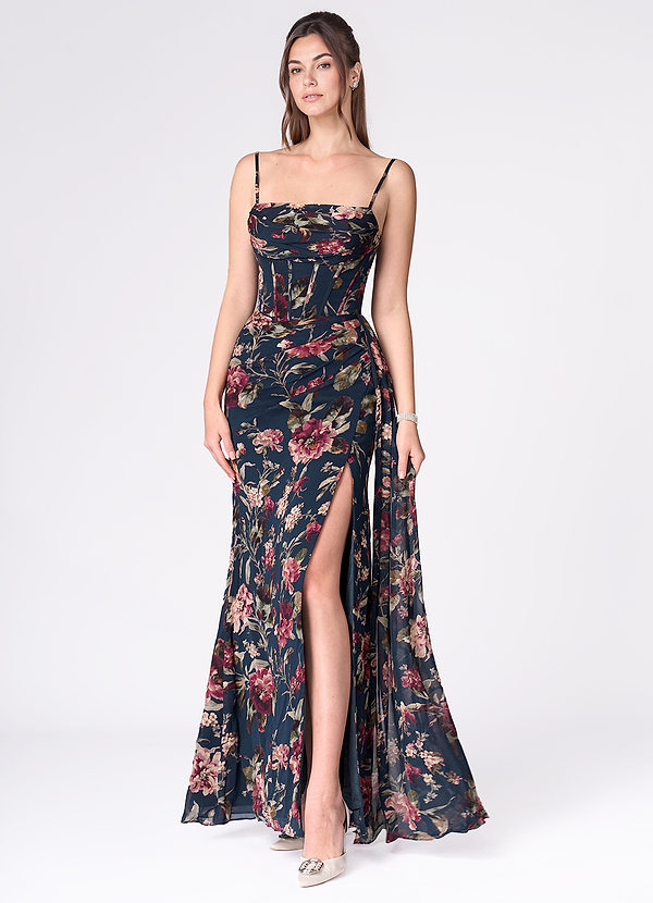 Aurra Navy Multi Maxi Dress image1