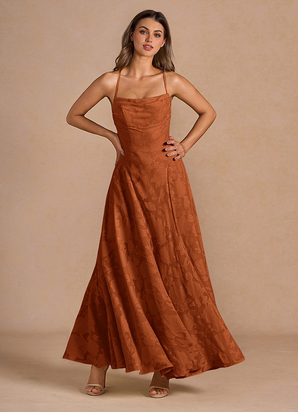 Marlo Rust Corset Prom Dress image1