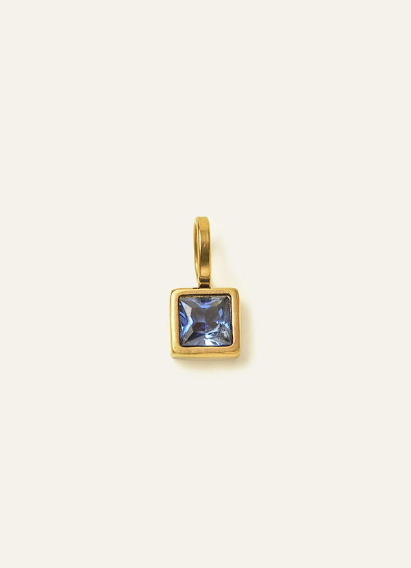 front 18K Gold Plated Charm Birthstone Necklace