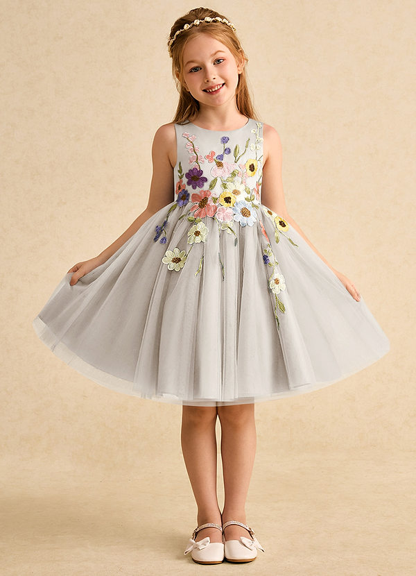 Azazie Prima Frost A-Line Bow Tulle Dress | Azazie DE