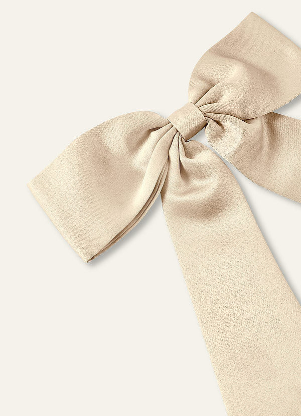 front Zestaw spinek do włosów z satynową kokardką w pasującym kolorze, 2 szt.