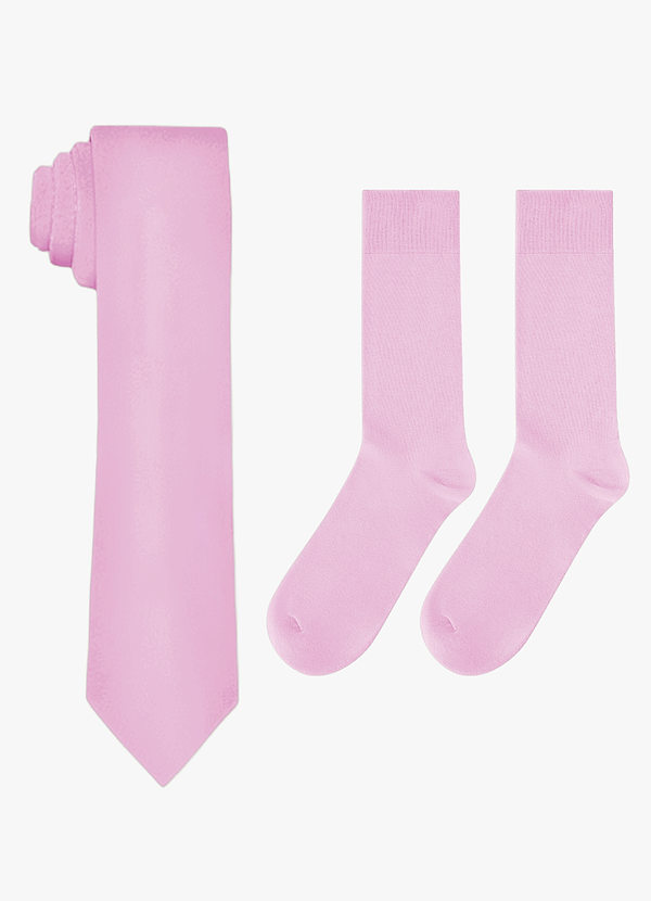 front Conjunto de corbata y calcetines finos a juego