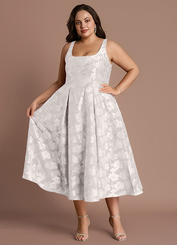 Briac Cream A-line Midi Dress image1