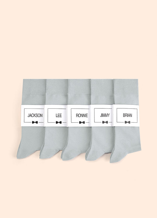 Matching Color Men's Dress Socks with Personalized Label front