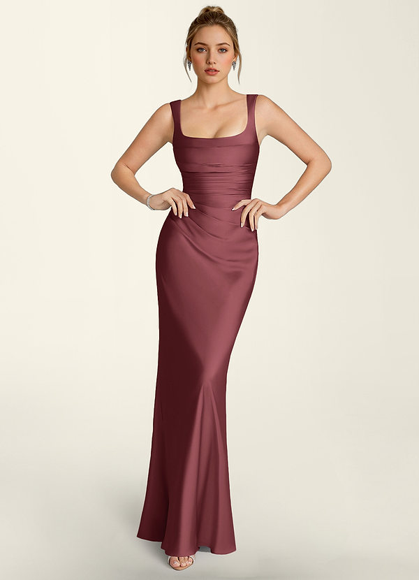 Lorelei Merlot Satin Korsett Sjöjungfruklänning image1