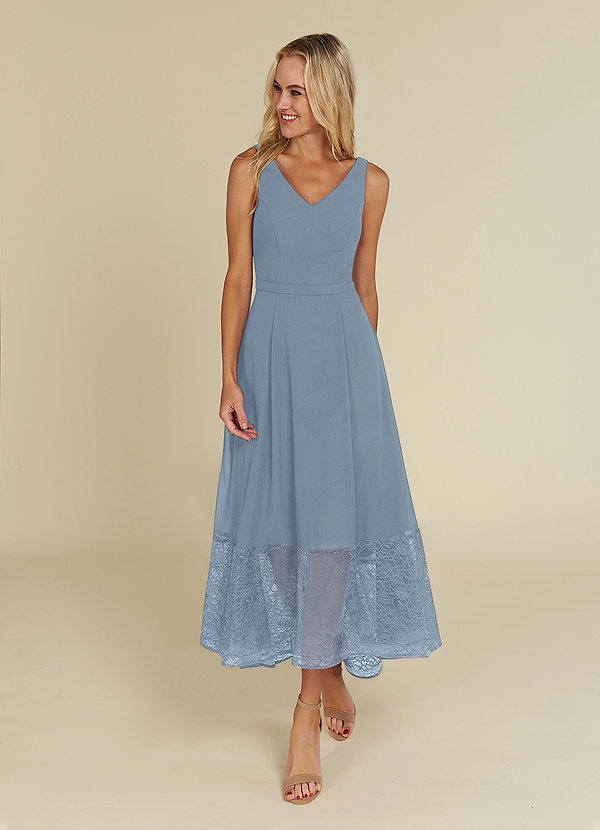 Dusty Blue Azazie Dubrow Mother of the Bride Dress Mother of the Bride ...