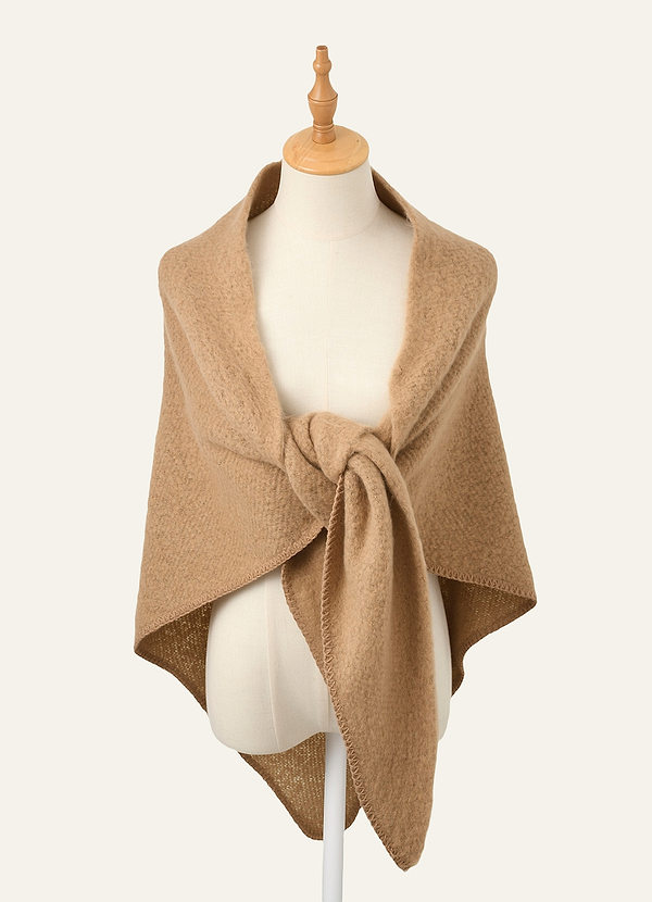 front Brushed Knit Tie Wrap