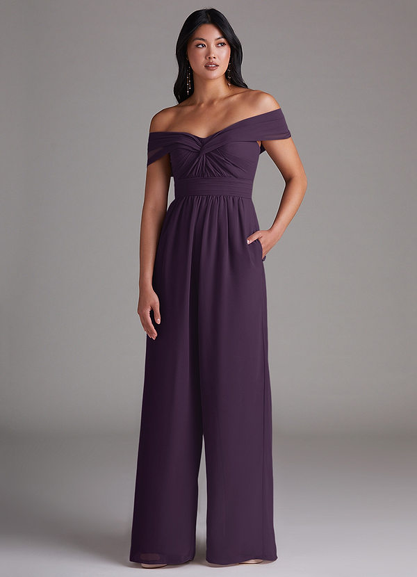 Robe Longue Violet Foncé Lamara image1