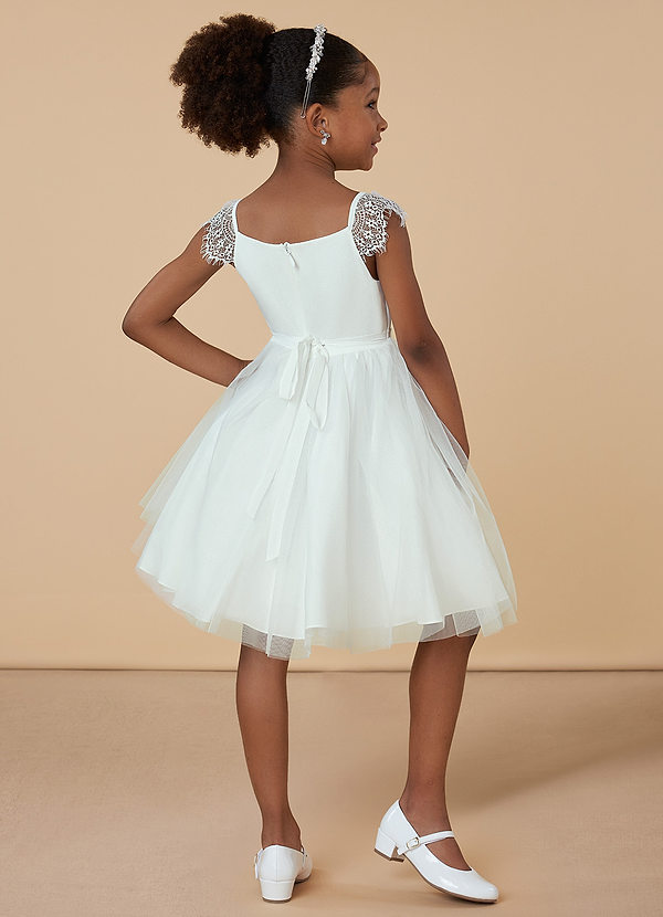 back Azazie Lili Flower Girl Dress