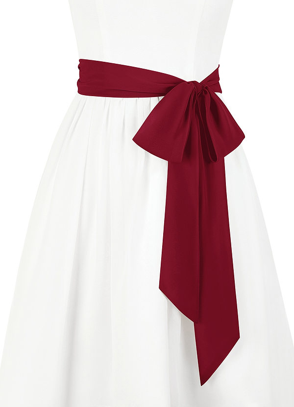 front Azazie Matching Color Chiffon Sash