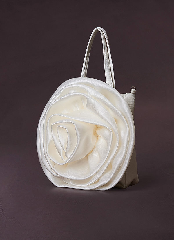 back Satin Floral Handbag