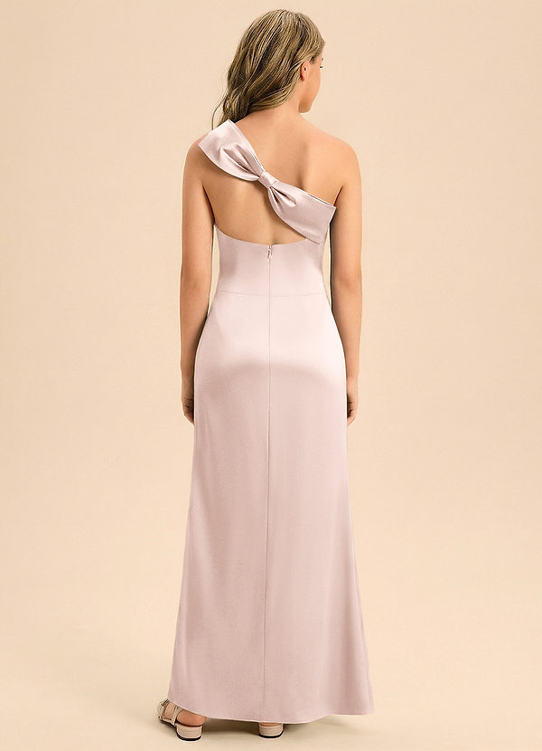 Azazie Eulalie Junior Klä av Sjöjungfru i Stretch Satin Rosett image1