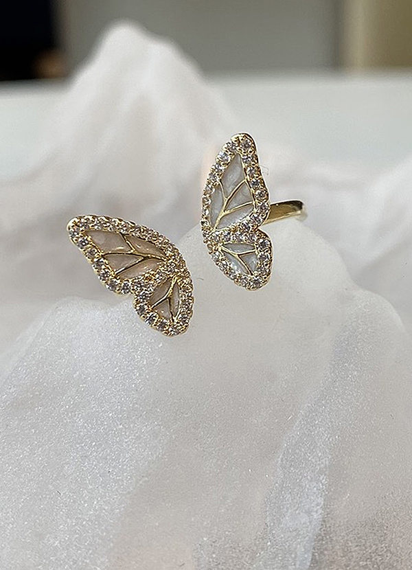 back Butterfly Blossom Ring