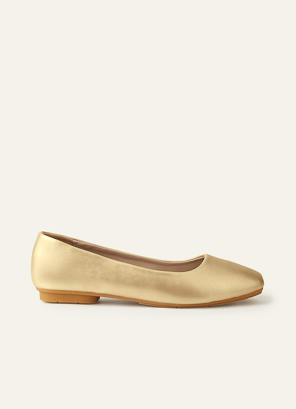 front Multi-Color Square-Toe Ballet Flats