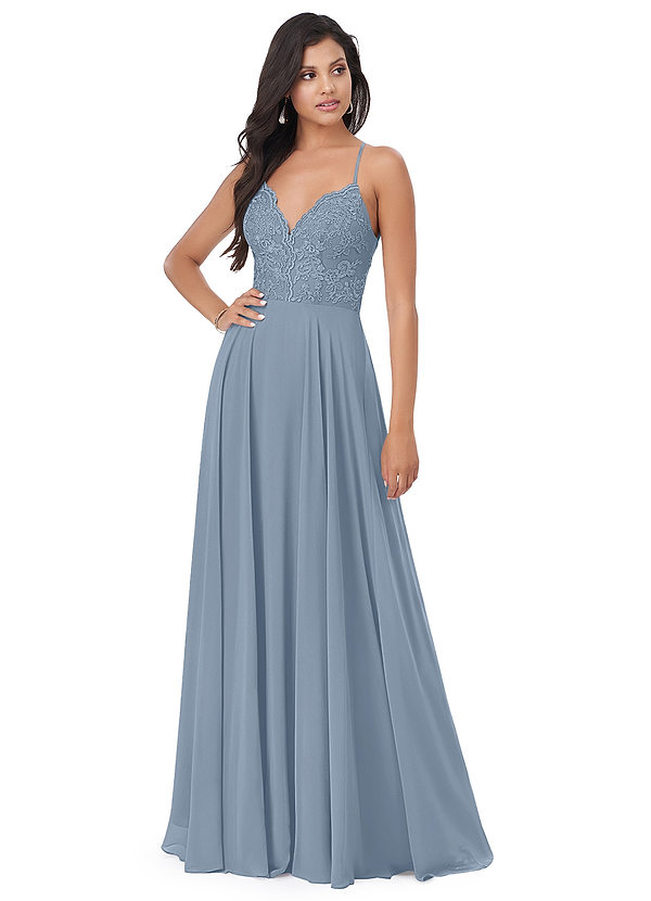 Dusty Blue Azazie Sonya Bridesmaid Dresses | Azazie