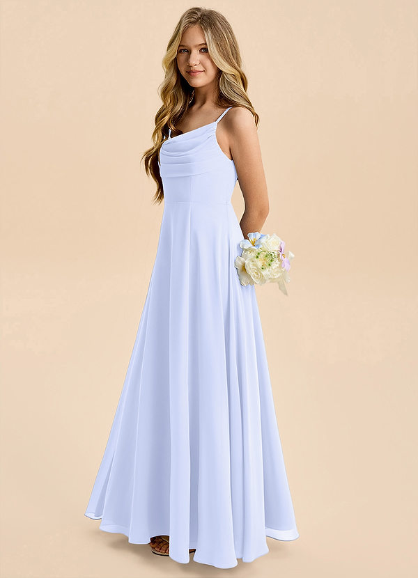 Azazie Gia Junior Lavender A-Line Pleated Chiffon Dress image1
