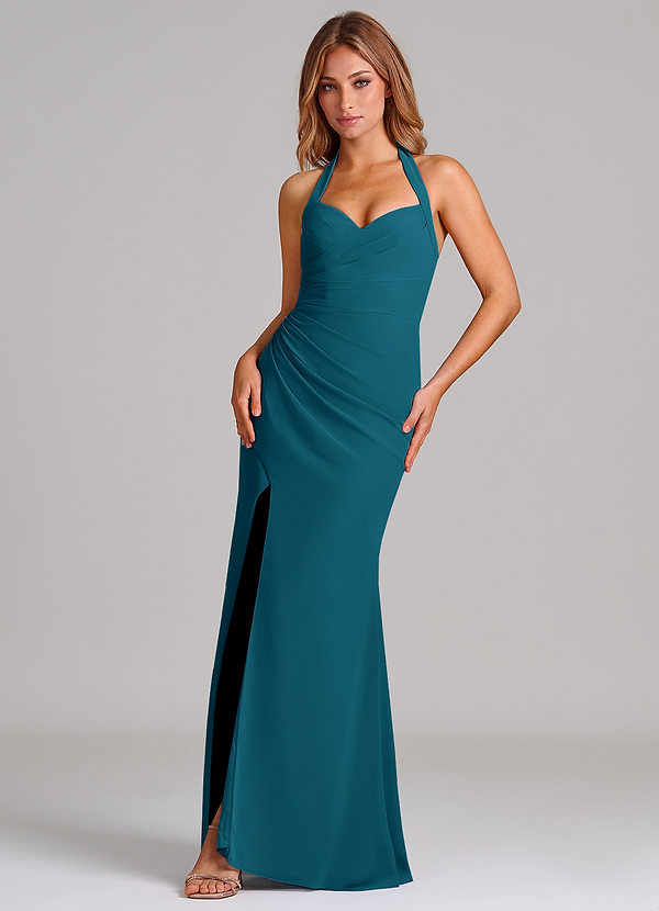 Azazie Emeria Suknie dla druhen Syrena Dekolt w kształcie serca Szyfon Do ziemi Sukienka image1