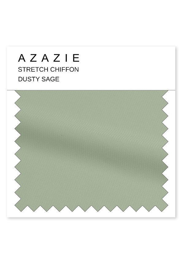 front Azazie Dusty Sage Stretch Chiffon Swatch