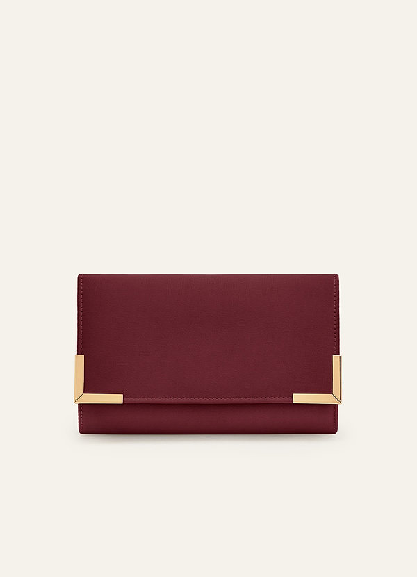 front Bolso de mano tipo sobre de satén elástico a juego