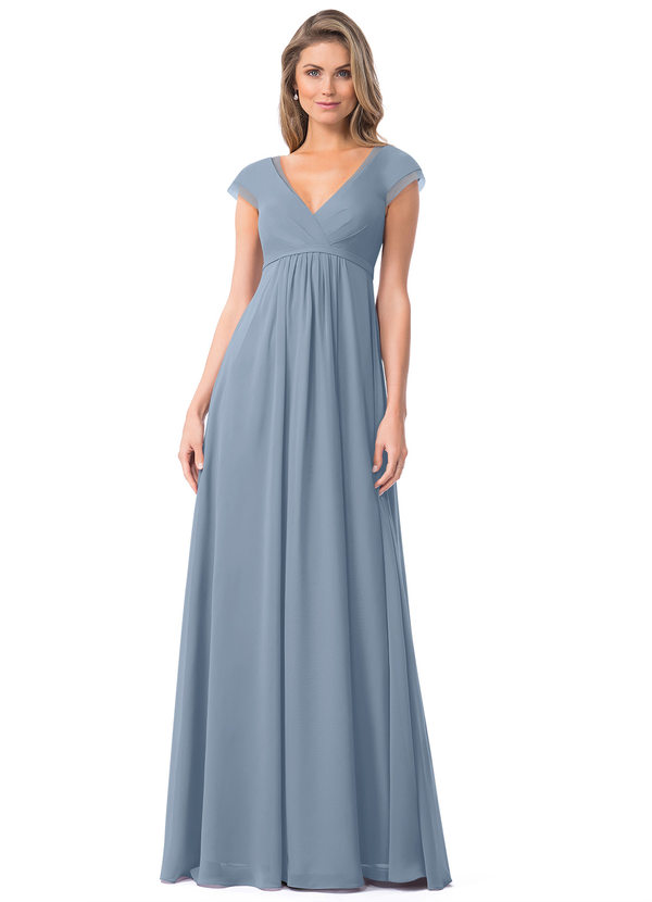 Dusty Blue Azazie Jeneva Bridesmaid Dresses | Azazie