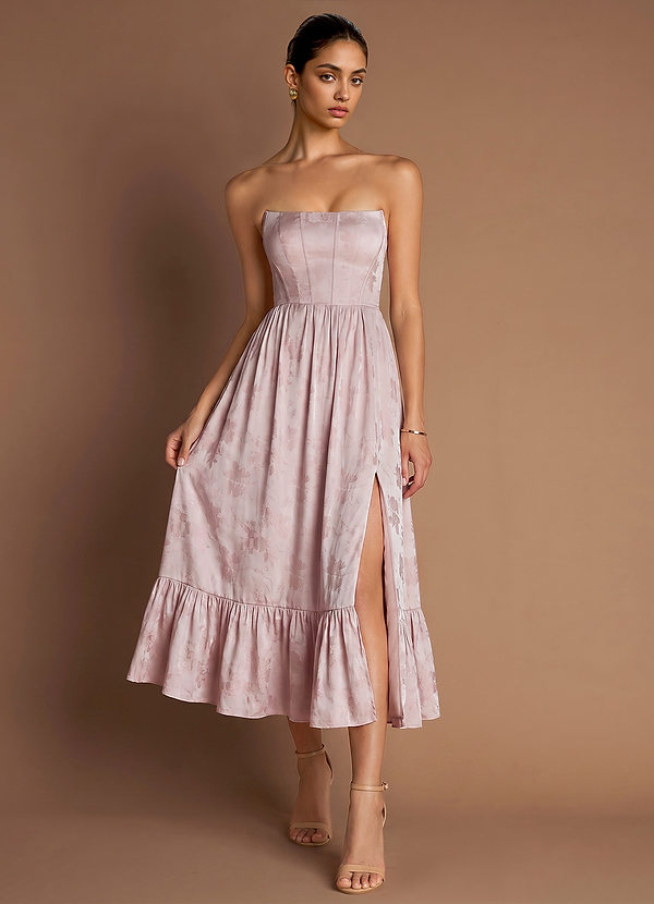 Floria Soft Pink Midi Dress image1
