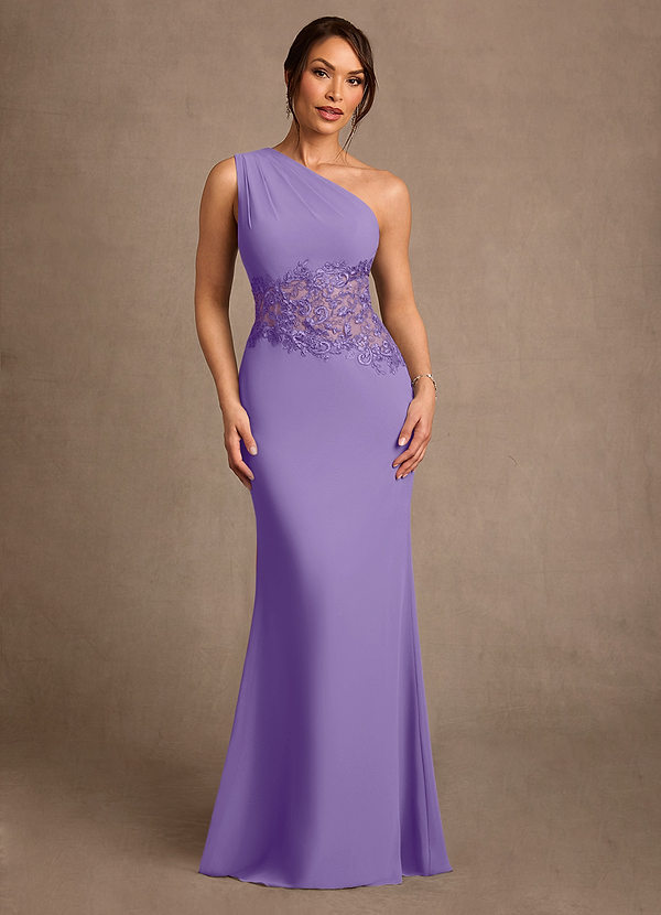 Azazie Kathie Suknie dla Matki Panny Młodej Syrena Koronka Szyfon Długość podłogi Sukienka image1