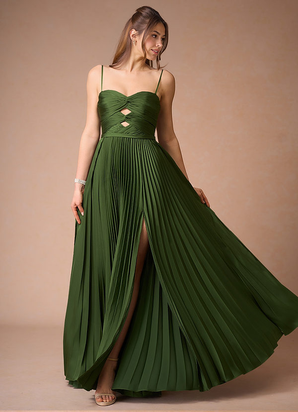Eileen Olive Green Gown front