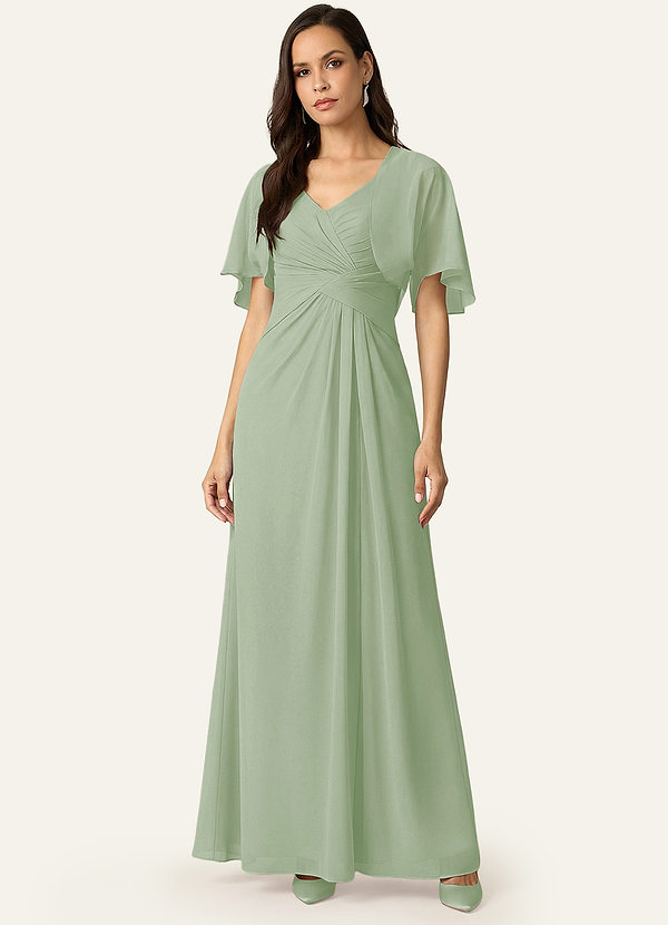 front Azazie Bijpassende Kleur Salome Chiffon Wrap