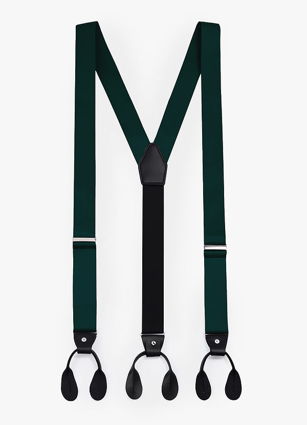 front Matowe satynowe szelki smokingowe z guzikami