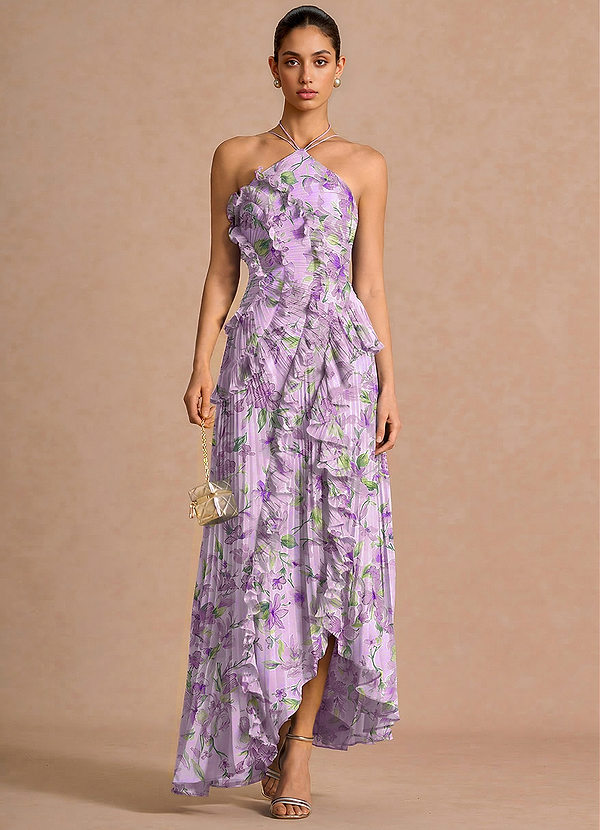 Hatsu Violet Floral Maxi Dress image1