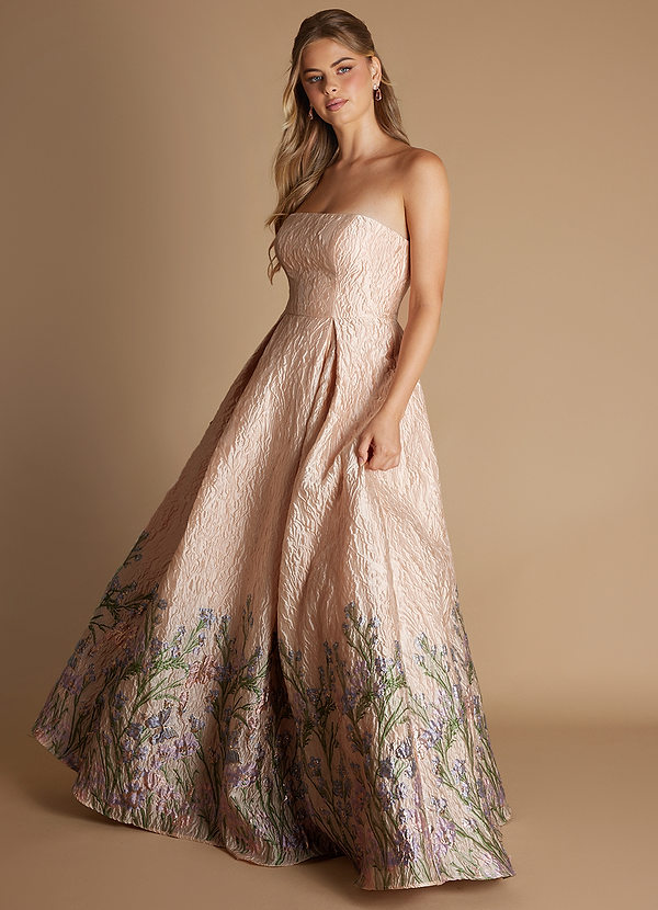 Leila Blush Wildflower Gown image1