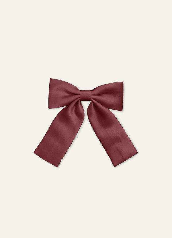front Girls Satin Bow Hair Clip