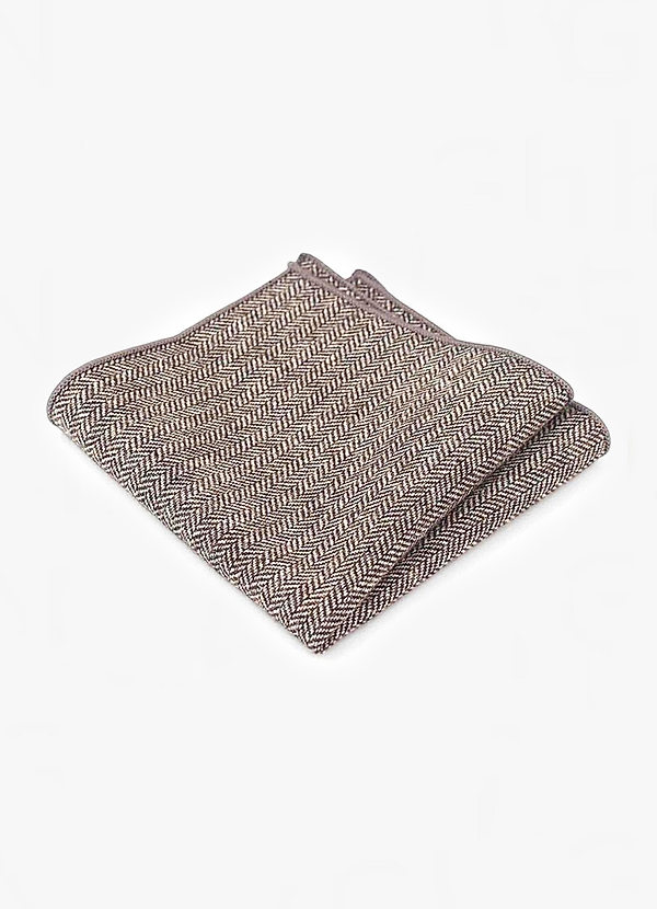 front Faux Wool Pocket Square