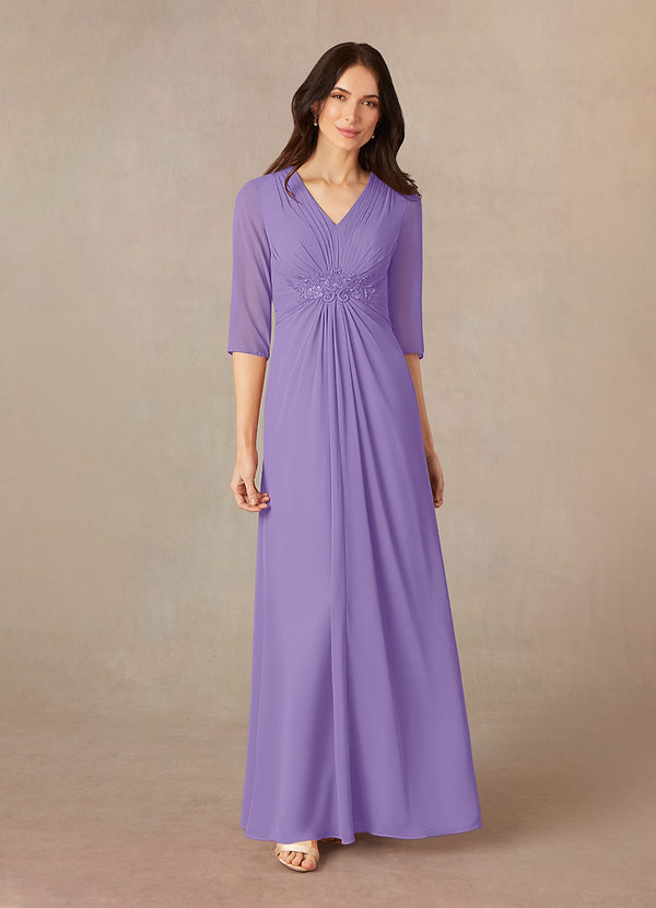 Azazie Yessica Mother of the Brides Dresses Tahiti A-Line Sequins Chiffon Dress image1