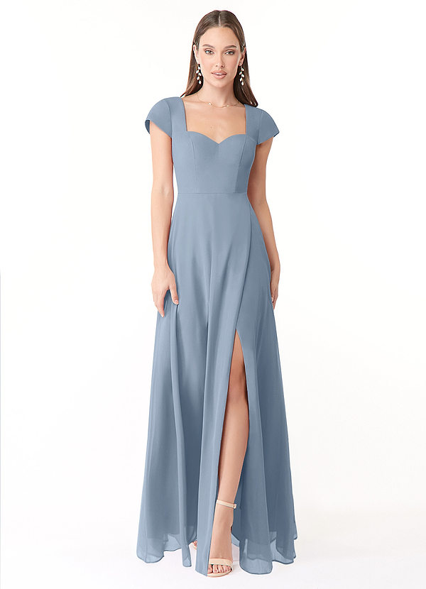 dusty blue tie azazie