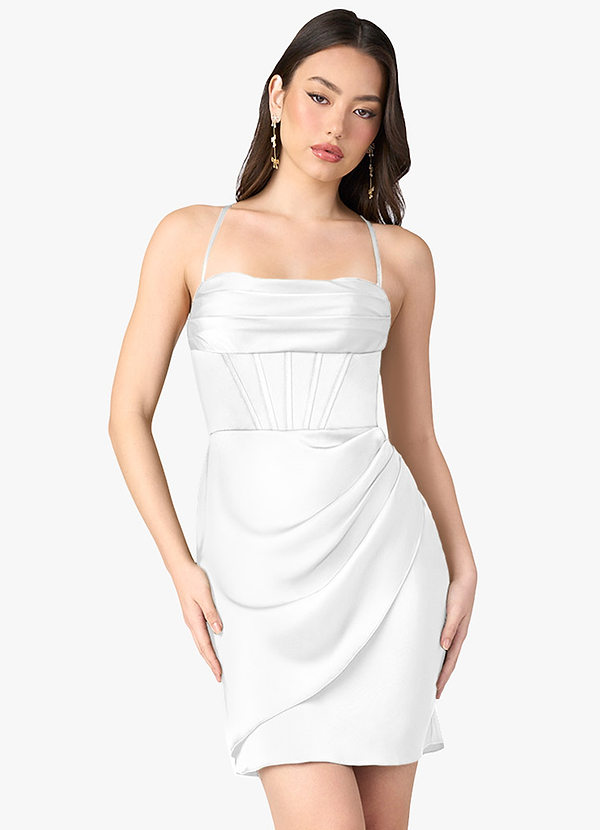 Nellie White Corset Mini Dress image1