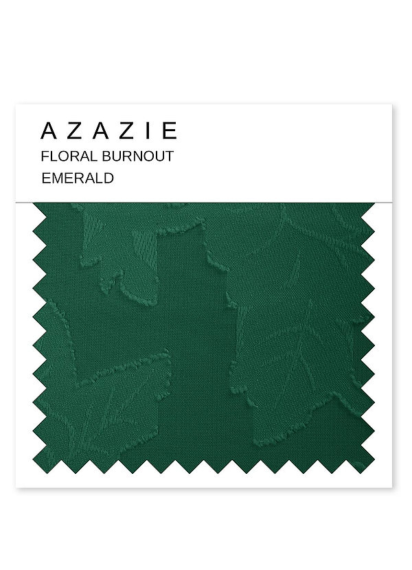 front Azazie Emerald Floral Burnout Swatch