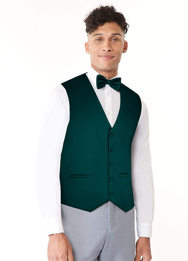front Stretch Satin Vest